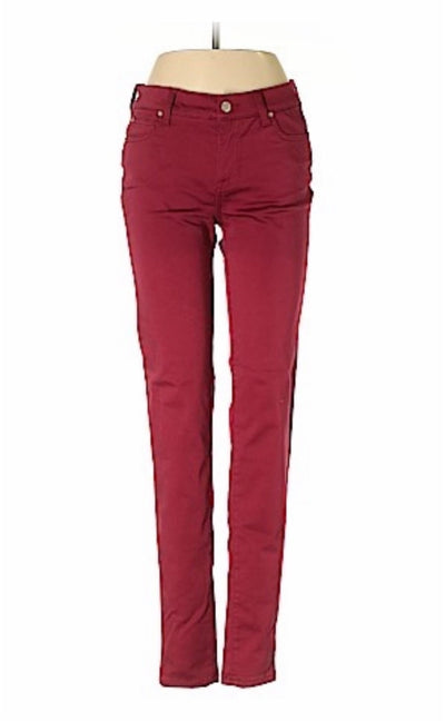 Burgundy Skinny Jeans - (0,7,13,3X)