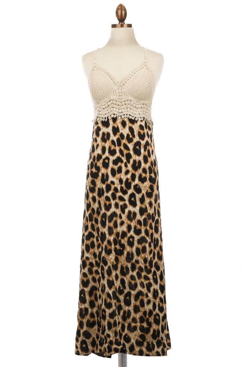 Dress - Knit and Leopard Maxi (M/L)