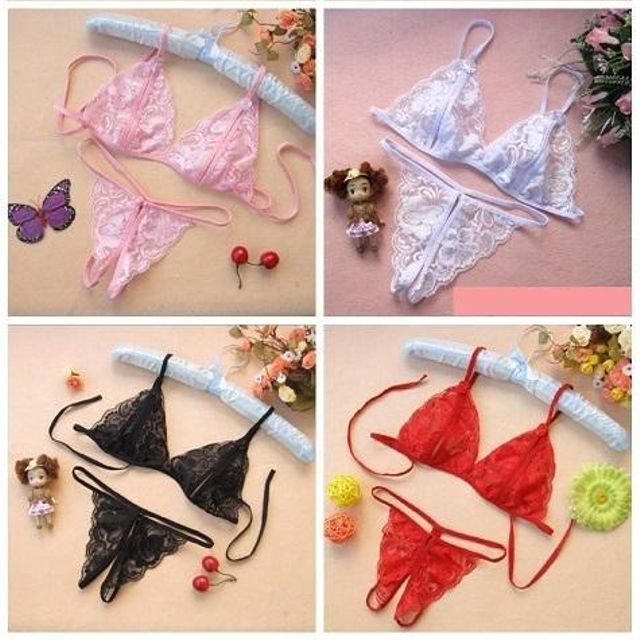 Lingerie Bra Set with T-Back Thong