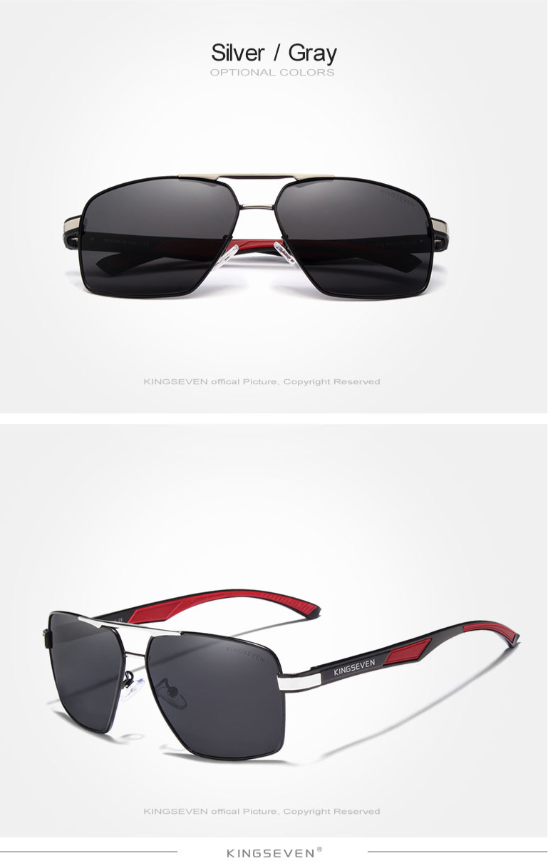 Sunglasses - Men's - Aluminum Polarized (Gray or Blue)