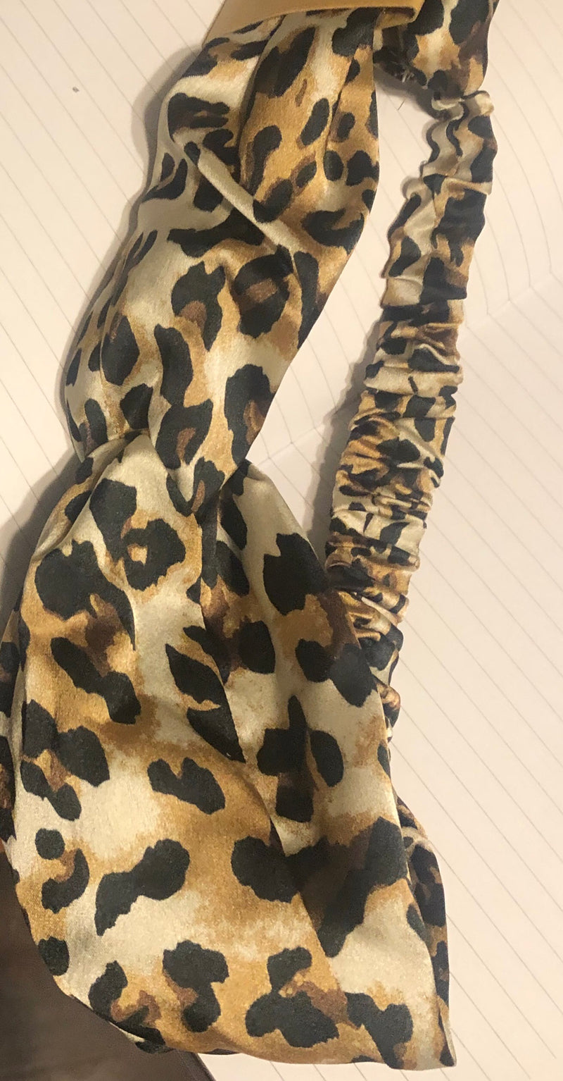 Diadema de leopardo satinado