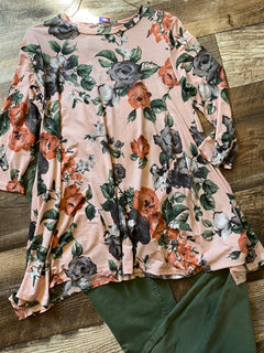 Top - Pink Floral Tunic