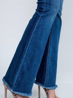Mid Rise Bootcut Raw Fray - (1)