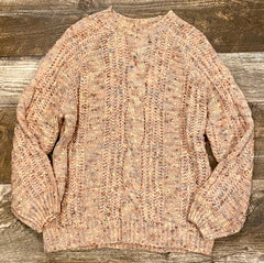 Top - Confetti Sweater - Blush