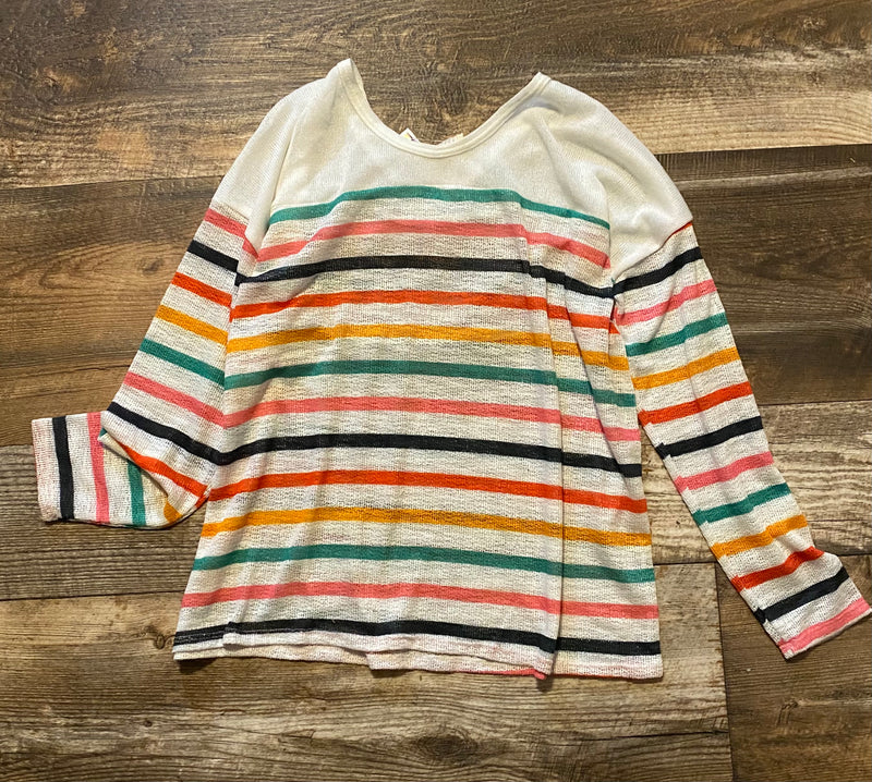 Top - Sweet on the Lips Striped