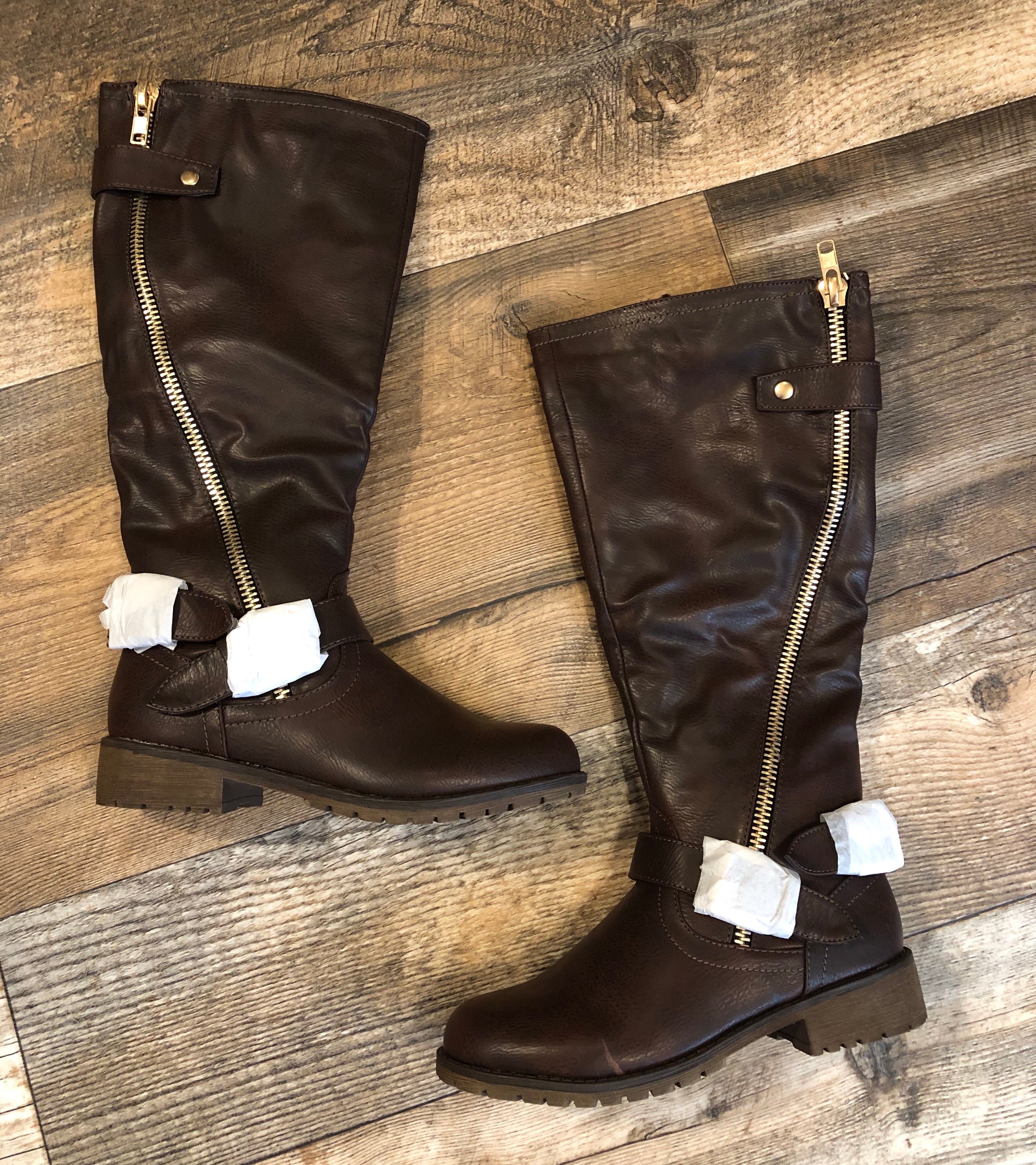 Shoes - Brown Riding Boots (6, 6.5)