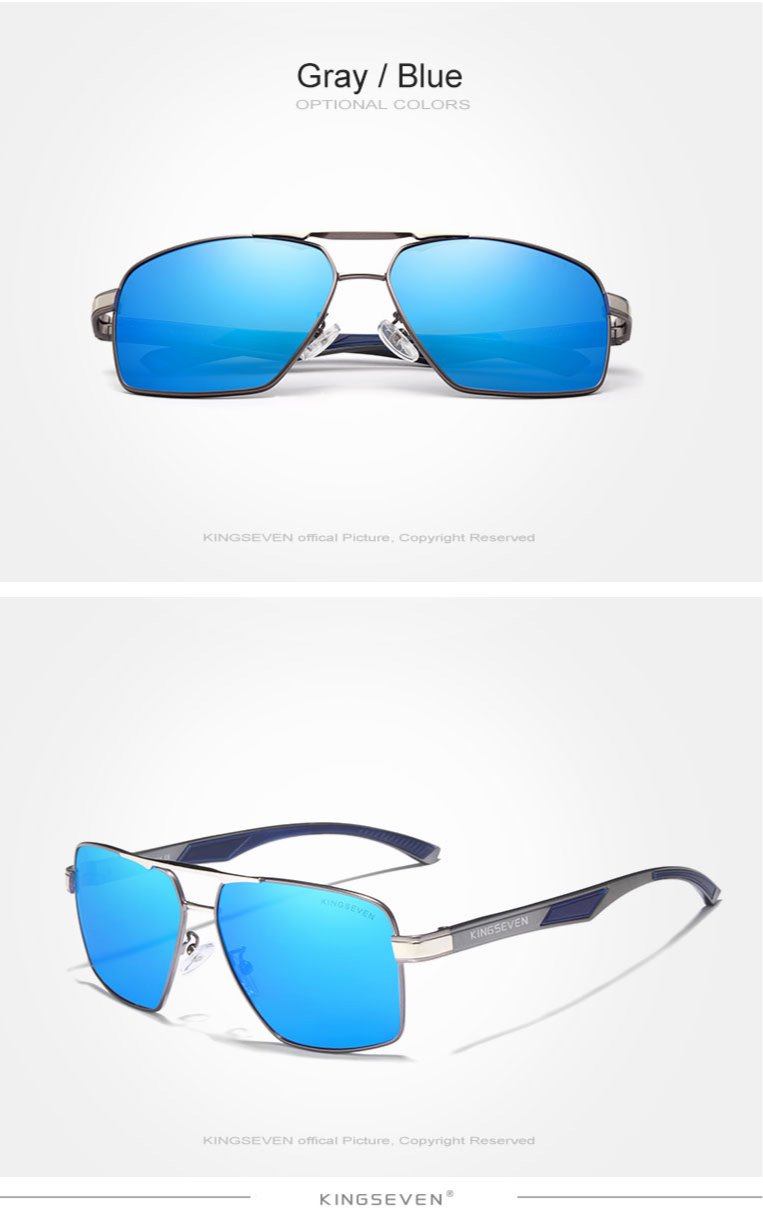Sunglasses - Men's - Aluminum Polarized (Gray or Blue)