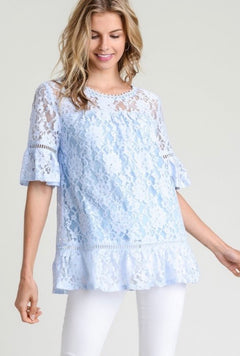 Top - Spring Lace Short Sleeve