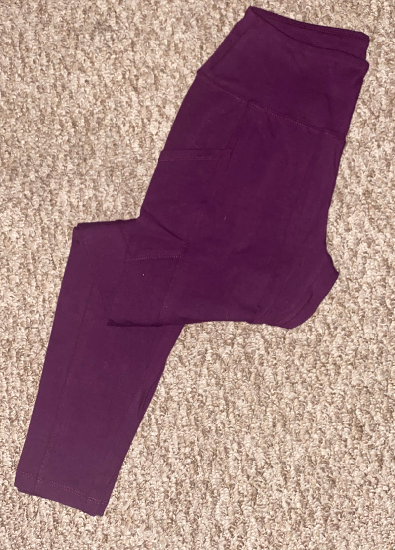 Bottom - Plus - Leggings - Purple (XL,3X)