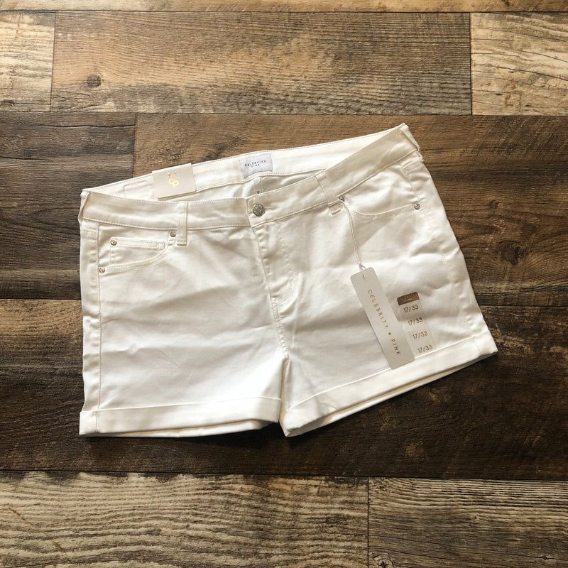 Pantalones cortos - Plus - Blanco con puños